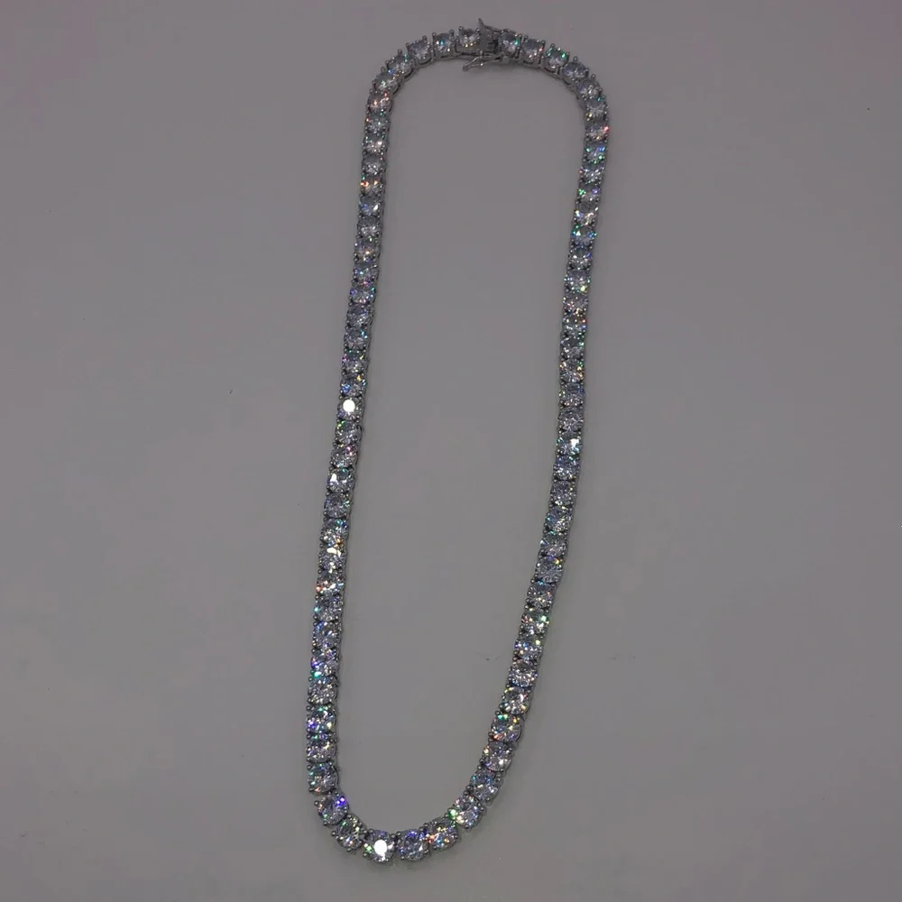 Platinum 75ct Tennis Necklace - Picture 8 of 17